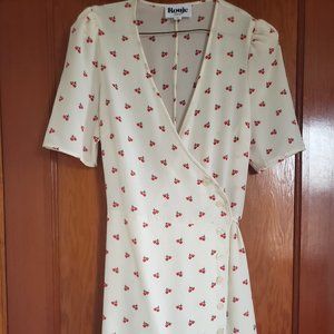 Rouje Gabinette Cherry Wrap Dress size 40 NWT
